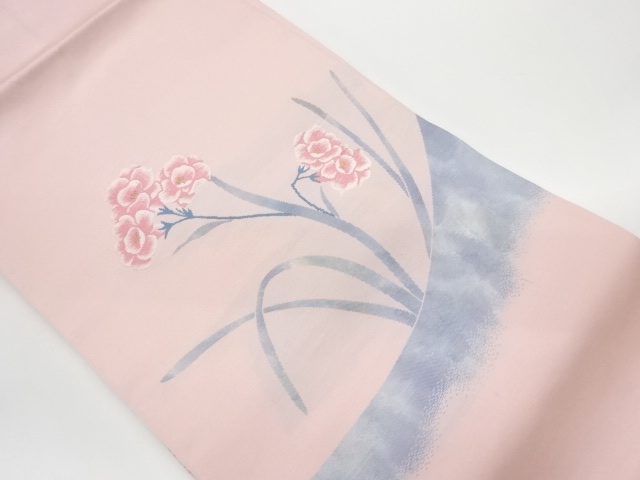 リサイクル　草花模様織出し名古屋帯